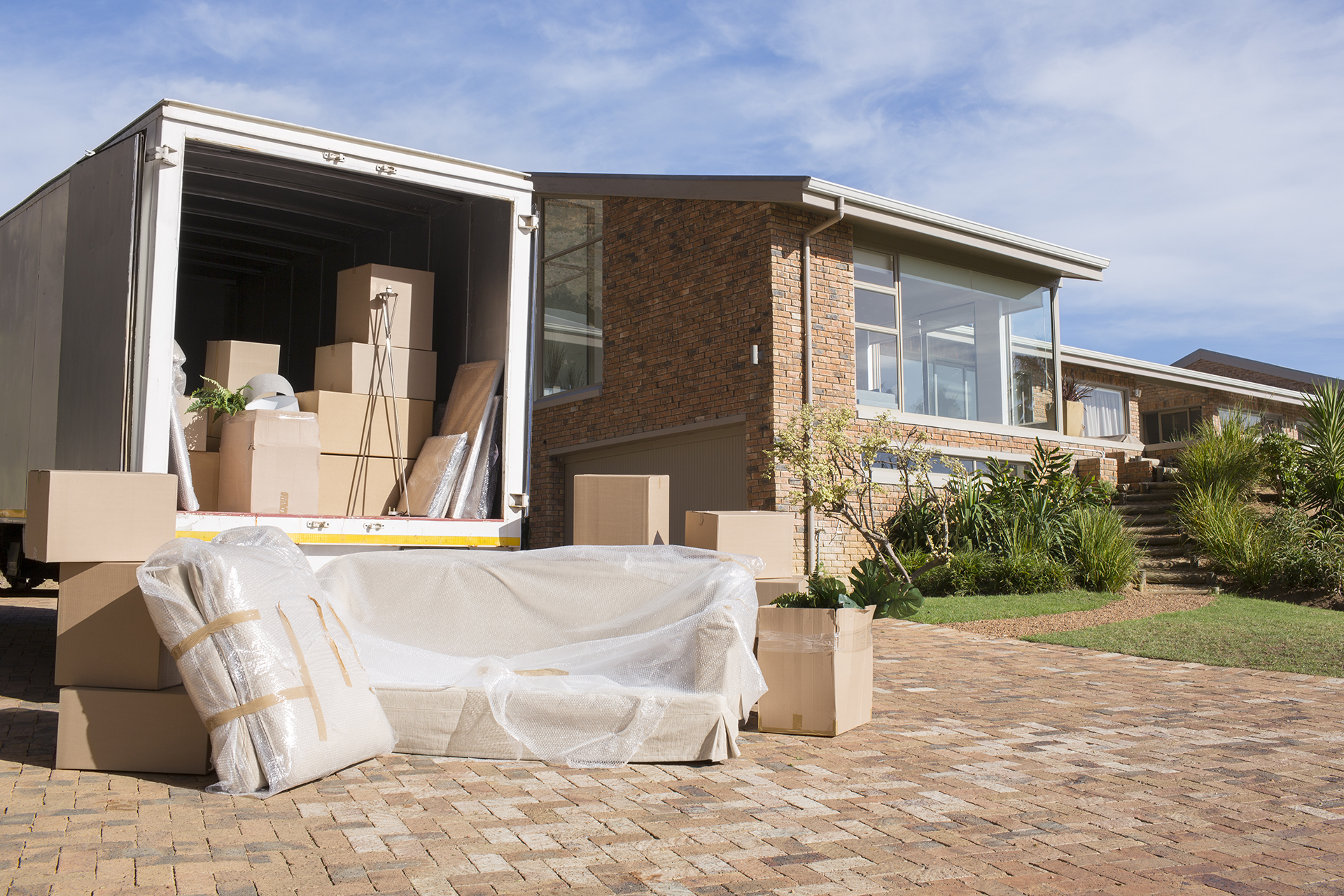 Unpacking and room setup in a Los Angeles home